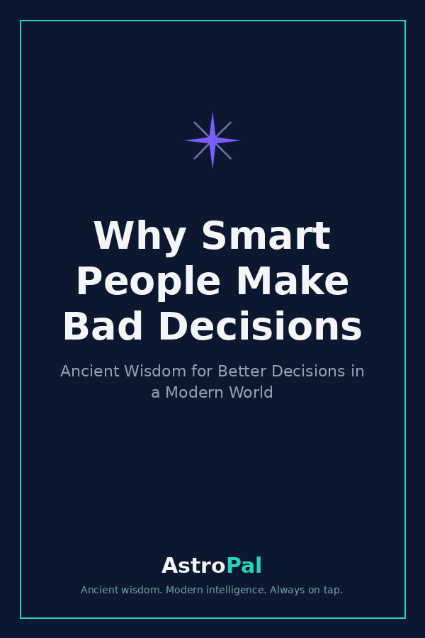 Why Smart People Make Bad Decisions, the book
